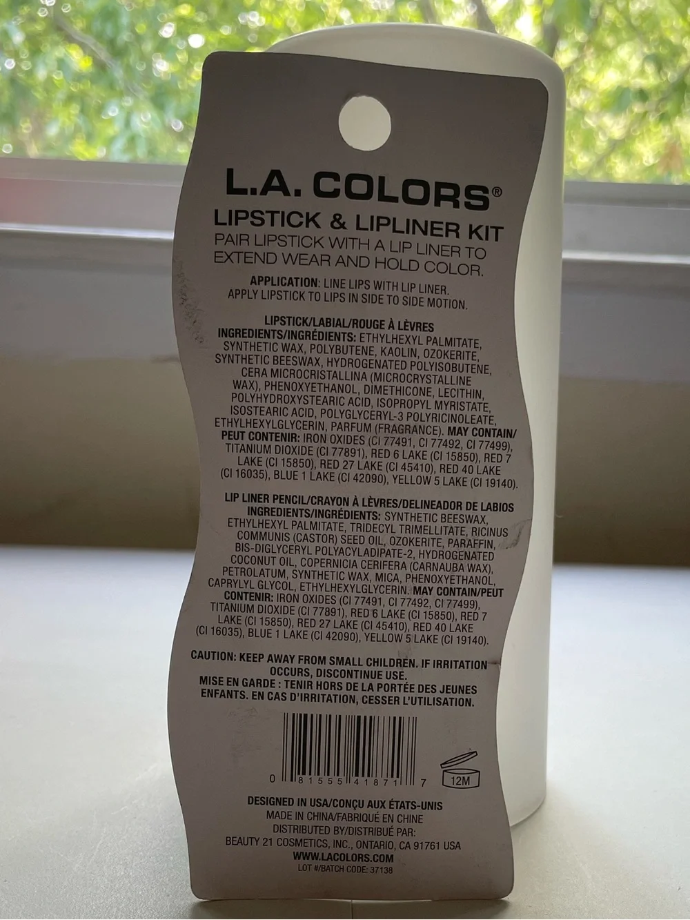 NEW L.A. Colors Lipstick & Lip Liner Kit Damsel Creamy Finish